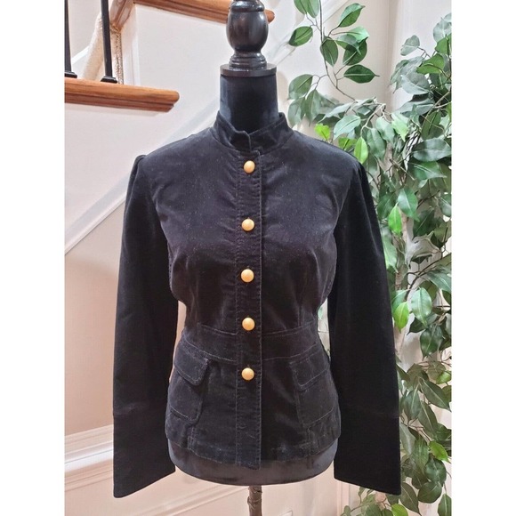 My Michelle Women's Black Cotton Long Sleeve Buttons Front Casual Jacket Size L - Picture 14 of 14